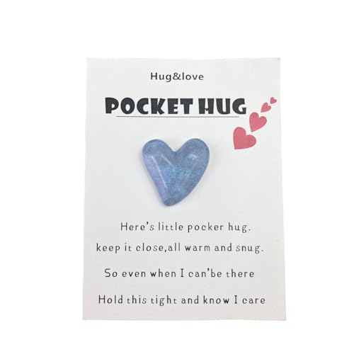 Un pequeño abrazo de bolsillo, pequeña ficha de abrazo de bolsillo de corazón, símbolo de recuerdo de corazón para mamá, regalos de señorita You Gif You Thinking Grandma,