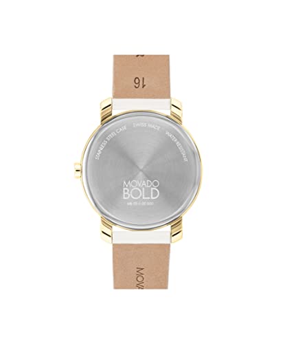 Movado Bold Access Women's Quartz Watch, Swiss Movement, Leather Strap, Water-Resistant up to 3ATM, Classic Timepiece - Gift for Him - 34mm3