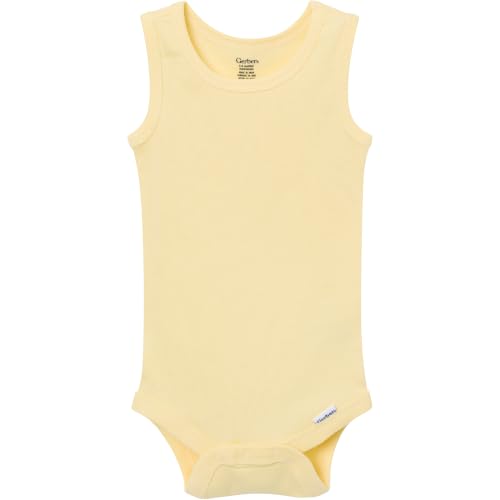 Image of Gerber Baby Girls Multi-Pack Sleeveless Onesies Bodysuit