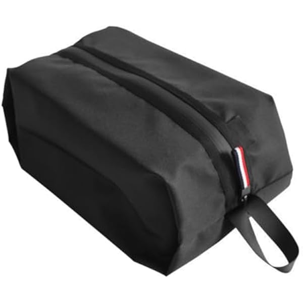 Podróżna Torba na Buty Organizer na Buty Woreczek Torba do Przechowywania Butów Wodoodporna Tkanina Oxford Wodoodporny Zamek Błyskawiczny Ochrona Przed Kurzem Przenośny (Czarny)