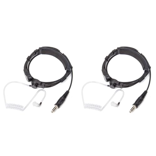 Rastapulz 2 auriculares telescópicos resistentes con vibración, micrófono OTAN para radio Walkie Talkie