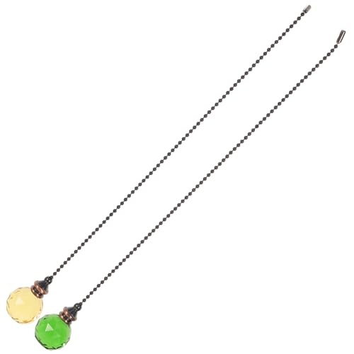 MAGICLULU 2St Deckenventilator Extender handhaben Handventilator Bausatz dekoration schlafzimmer living room decoration flurdeko Lüfterzugketten leichte zieht für badezimmer Weißer Kristall