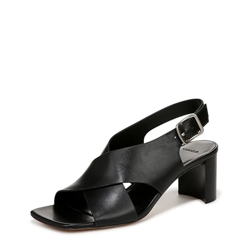 Sandales à talons Omega Vince en cuir noir pour vos soirées d'été