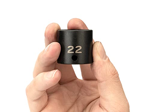 Image of TEKTON 3 /8 Inch Drive x 22 mm Shallow 6-Point Impact Socket | SID12122