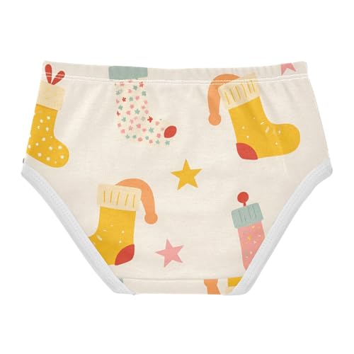 Girls' Hipster Panties Breathable Underwear for Toddlers Colorful Stockings Christmas Pattern2