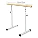 PAHION Ballet Barre Portable Freestanding Ballet Bar for Kids and Adults Wooden Single or Double Adjustable Dance Pole for Stretch Active Workouts in Home or Studio (Color : White, Size : 1m)