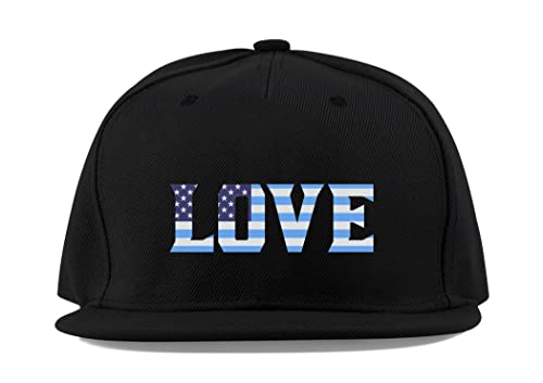 Casquette de baseball coton contre le soleil visière plate noir drapeau américain taille unique