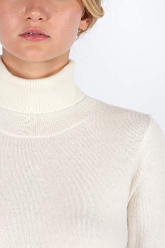 Image of JENNIE LIU Women's 100% Pure Cashmere Long Sleeve Pullover Turtleneck Sweater