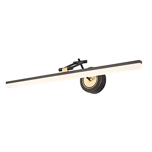 Preisvergleich Produktbild KSTORE LED-Spiegelfrontleuchte Messing Make-Up Rasierbeleuchtung Badezimmer Wandleuchte Winkelverstellbare Leseleuchten Für Das Bett Neutralweiß 4200K,Schwarz,15W