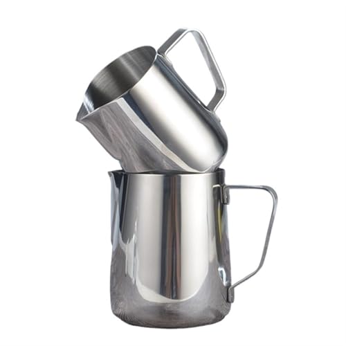 WENYOG Pot à Lait Pot à mousseur à Lait en Acier Inoxydable de 100 à 1500ml, Tasse à Fleur, pichet à café Expresso, Barista Craft, Tasse à Fleur de Lait au Lait(150ml)
