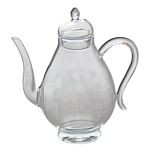 ERINGOGO 耐熱ガラス製ポータブル小型手持ちティーポット 家用花茶 果実茶向け抽出器 軽量コンパクトで持ちやすく手入れ簡単