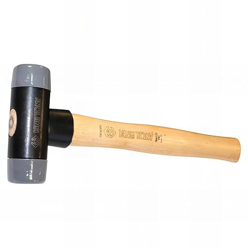 Massette à embouts interchangeables à tête aluminium 27 mm et manche Hickory King Tony