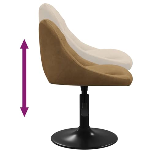 Tabouret de bar en velours marron réglable Mangloder pour cuisine