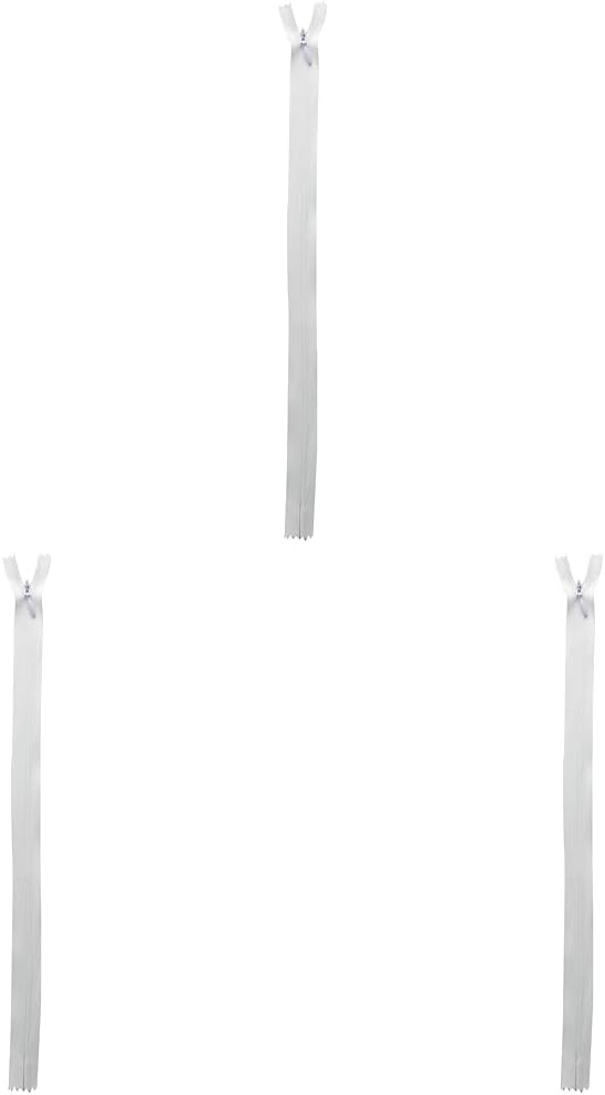 Coats: Thread & Zippers F8414-001 Invisible Zipper, 12" to 14", White (Pack of 3)