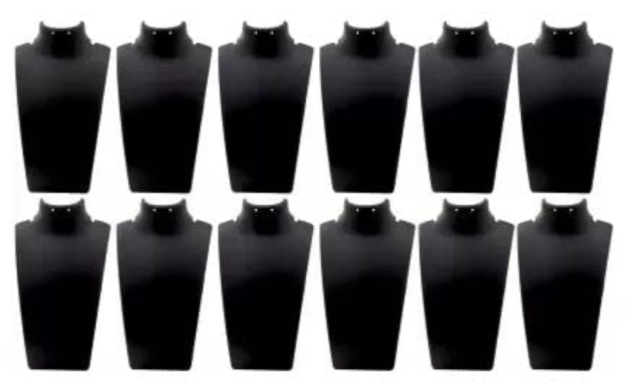 Black Plastic Necklace Earring Display Stand, Pack Of 12