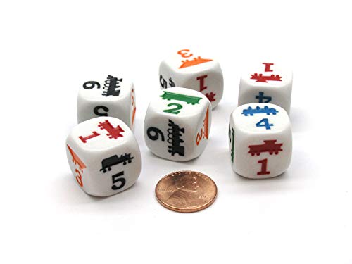Koplow Games Train Dice Game 6 Dice Set With Travel Tube And Instructions #TOP1