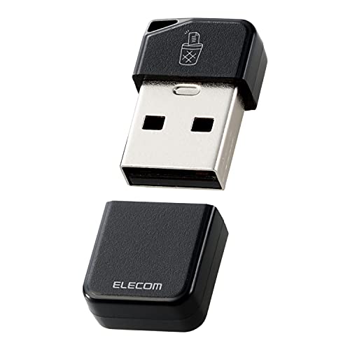 Elecom MF-USB3032GBK USB Memory, 32 GB, USB 3.2 (Gen1), Small, Cap Included, Accidental Erase Prevention Function, Soft Compatible, Black