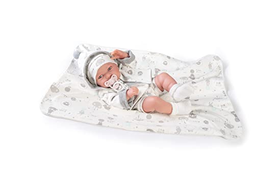 Muñecas Antonio Juan - Recién Nacida Pipa mantita y Chaqueta Capucha Cover