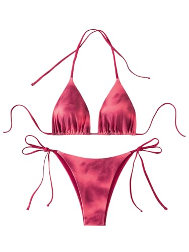 Bikini de 2 piezas con lazos ajustables para evitar marcas y opresión en la cadera