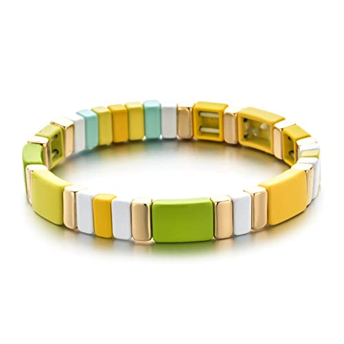 Bracelet émail LuisFranklin fait main bohème et empilable pour femme