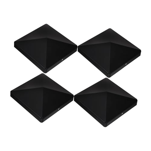 HYTROVE 4セット フェンス柱キャップ プラスチック製 防水耐久 屋外用門扉支柱カバー ガードレール 手すり 交通障害物対応 取り付け簡単で安