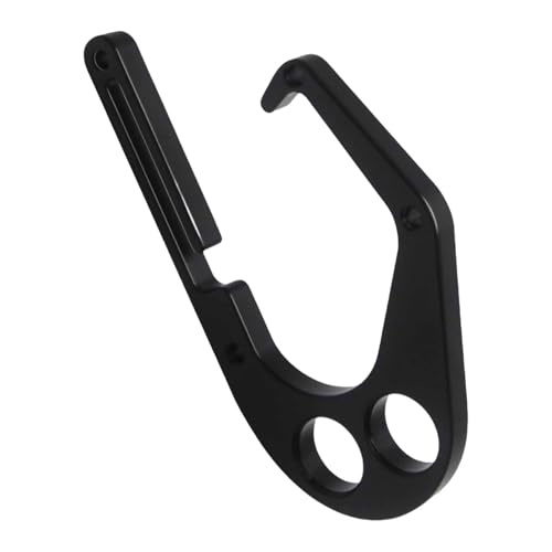 MERIGLARE 【落下防止設計·XL対応 】ツリークライマー用アルミフック 落ちにくい 12.5cm 芝生 ハーネス用 安定 信頼に優れた 屋外チェーンソーツールフック ツリーケア アーボリスト 林業・ツリークライミング用 片手操作OK 軽量 ハーネス/カーペンター/登攀ギア用アクセサリー 伐採作業に最適