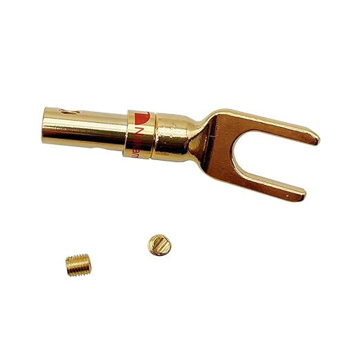 4PCS Conectores Banana Dorados para Altavoces miniatura 3