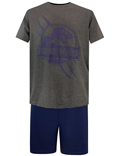 Jurassic World Pijama para Hombre Gris Large