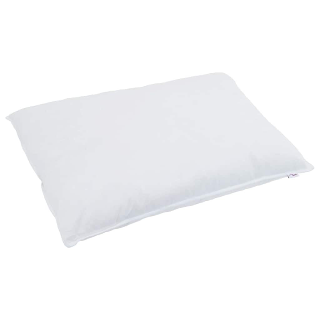 2 almohadas de 40 x 60 cm, color blanco, con relleno de plumas, ergonómicas y suaves para dormir de cuello y espalda, comodidad de plumón, ideal como almohada para dormir de lado