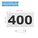 PATIKIL Tearproof Running Bib Numbers 7x4 Inch, 1-400 Waterproof Race Competitor Numbers with Safety Pin for Marathon Sports Game Competition Runner, White