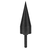 Cortador de leña, cortador de leña, broca triangular negra, herramienta de triturado para taladro (42 mm)