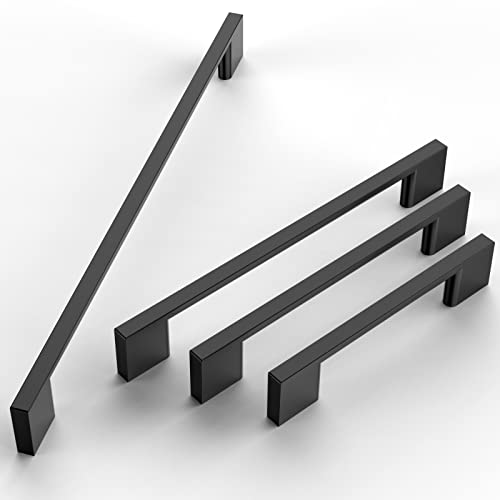 FURNIWARE 10 Pack Cabinet Pull,Matt Black Cabinet Handles,Hardware Drawer Pulls,Solid Aluminum Kitchen Cabinet Door Handles Pull-192mm(7.6 Inch) Hole Center - Image 3
