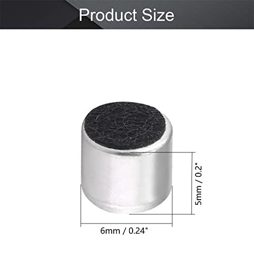 Fielect 30Pcs 6050L-60DB Electret Microphone Pickup 6mm x 5mm Cylindrical Condenser MIC with Solder Joint