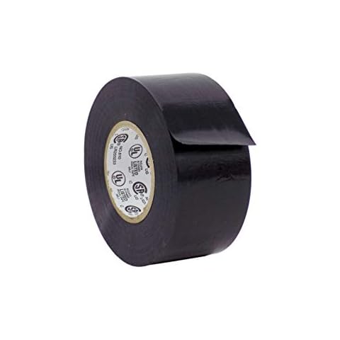MAT Professional Grade Wide Electrical Tape Black - 1.5 inch x 66 ft. UL/CSA listed core - Waterproof, Flame Retardant, & Strong Rubber Based Adhesive for Use At No More Than 600V & 176F Cover
