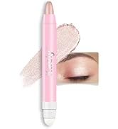 HHLTOH 2-in-1 Cream Eyeshadow & Highlighter Stick, Waterproof Champagne Shimmer Eye Shadow Pencil...
