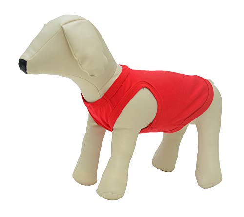 2018 Pet Clothes Dog Clothing Blank T-Shirt Tanks Top Vests For Small Middle Large Size Dogs 100% Cotton Dog Summer Vest Classic (S, Red) #TOP19