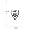 Pack of 2 Rosary Centerpieces Italy Catholic Medals, Rosary Making Kit Supplies, Rosary Center Junction Connector Links with 3 Loops for Holy Beads Necklace (Sacred Heart 2) #1