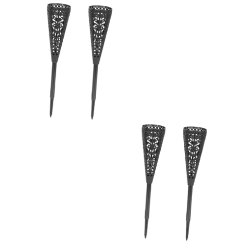 IMIKEYA 4piezas Jarrones De Cementerio Diseño Hollow Cone para Flores Soporte Estable Resistente Decoración De Jardín