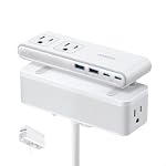 Anker Nano Power Strip, Desk Clamp, 70W Max, 1500J Surge Protector, 2 USB C