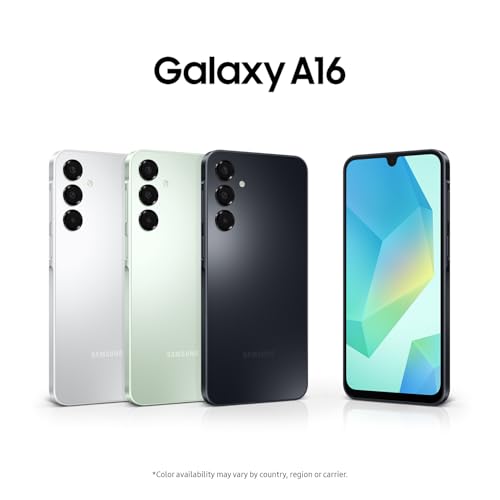 Samsung Galaxy A16 4G Android Smartphone, Super Amoled 6.7" Screen, Multiple Cameras, 128GB Storage, Light Grey, 3 Year Manufacturer Extended Warranty (UK Version)