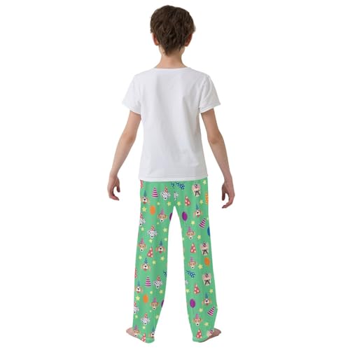 ZZXXB Birthday Puppy Dog Boys Long Pants Soft Trousers Elastic Waist Kids Lounge Bottoms with Pockets S-XL3