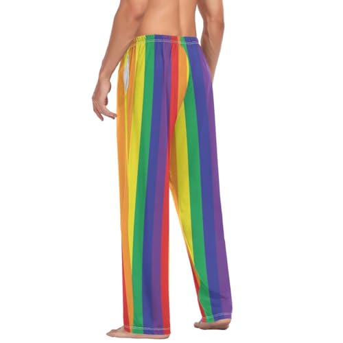 Pajama Pants Mens Lgbt Pride Rainbow Lounge Pants Super Soft,Men Pajama Bottoms with Pockets Drawstring 5