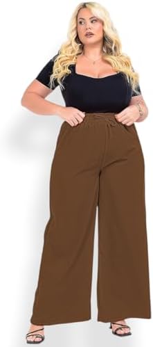 Calça Widi Cintura Alta Feminina Plus Size Sig Estilo Moda Social...