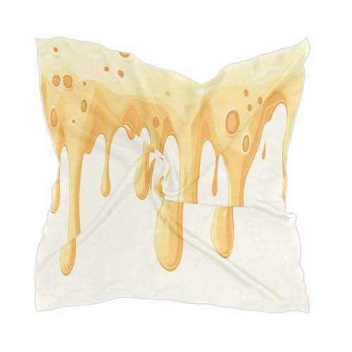 Yellow Cheese Silk Head Scarf for Women 23.6
