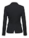 LookbookStore Women's Black Notched Lapel Pocket Button Work Office Blazer Jacket Suit Size L,Black