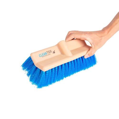 Image of Restaurantware-Brush Head ONLY: Clean Tek Professional 9.5 Inch Bi-Level Brush Head, 1 Stiff Bristle Deck Cleaning Tool - Handle Sold Separately, Heavy-Duty, Wood Scrubber, for Cleaning Deck Stain