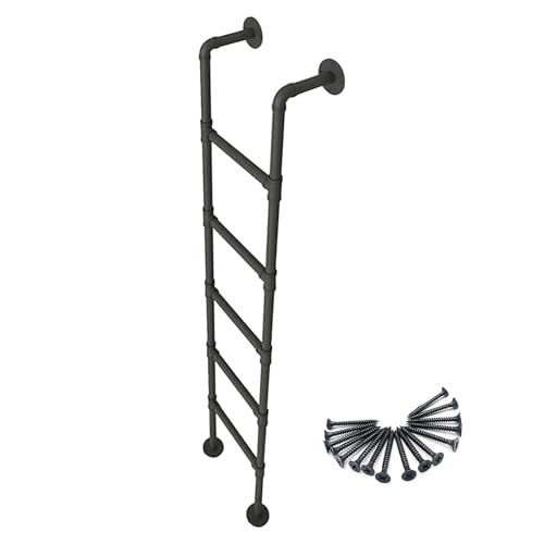 Escalera de hierro para litera de 190 cm y acceso seguro a loft o biblioteca 2