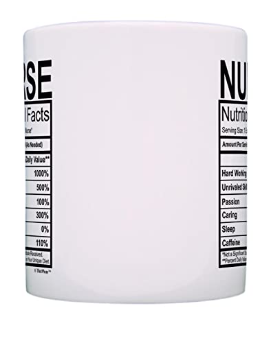 Nurse Gifts Nurse Nutritional Facts Label Nursing Gag Gift Gift Coffee Mug Tea Cup White #TOP3