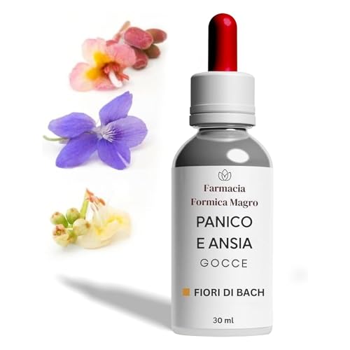 Fiori di Bach Gocce 30 ml Rimedio Naturale per Attacchi di Panico e Ansia Acuta, Senza Alcool - Farmacia Formica Magro
