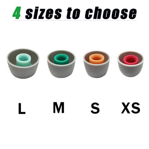 Image of Luckvan Soft Silicone Ear Tips for Sony WF-1000XM5 /WF-1000XM4 Replacement Tips for Sony Earbuds Wireless, 4 Pairs Gray